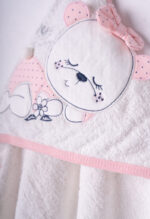 Βρεφική μπουρνουζοπετσέτα EBITA mini "Sleeping Bear" για κορίτσια