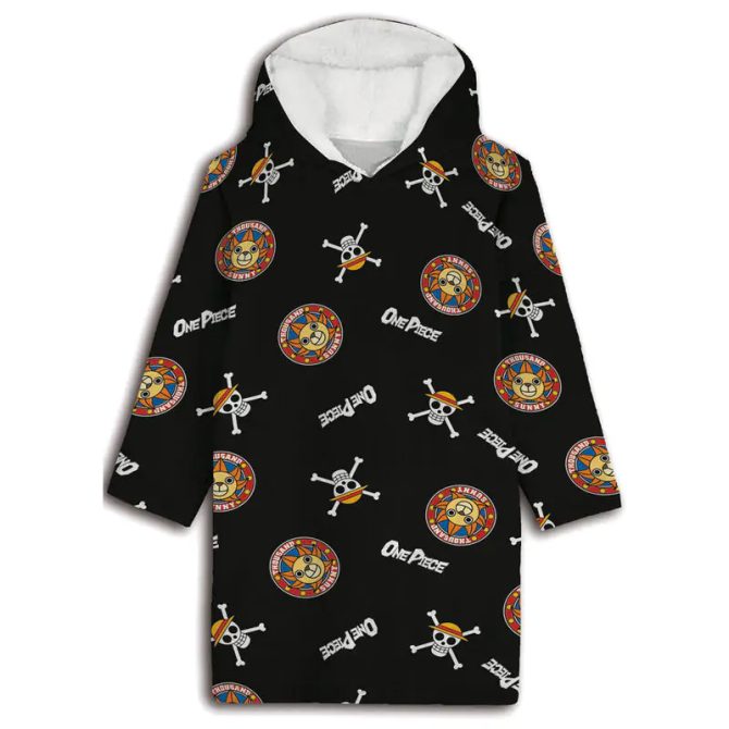 Παιδική κουβέρτα poncho One Piece Thousand Sunny από fleece 7–14 ετών
