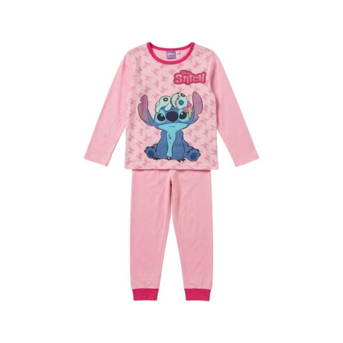 Παιδική Πιτζάμα Κορίτσι Disney Stitch Ροζ – Μακρυμάνικη
